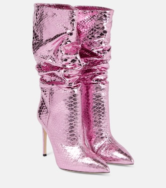 Botas de piel metalizada holgadas | Paris Texas