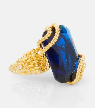 Anillo Bloom chapado en oro adornado | Zimmermann