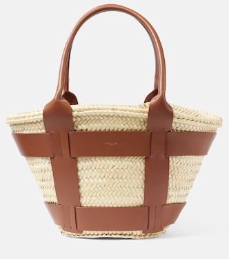 Borsa Santorini in rafia e pelle | DeMellier