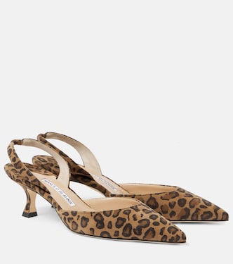 Escarpins Carolyne 50 en daim | Manolo Blahnik