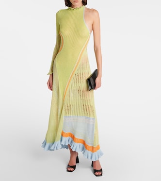 Vestido largo Bianca asimétrico de algodón | Roberta Einer