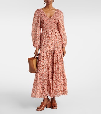 Midikleid Brooke aus Baumwolle und Seide | Rixo