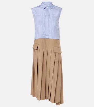 Striped midi dress | Sacai