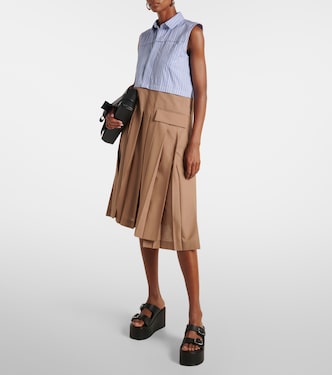 Striped midi dress | Sacai