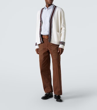 Weite Hose GG aus Baumwoll-Canvas | Gucci