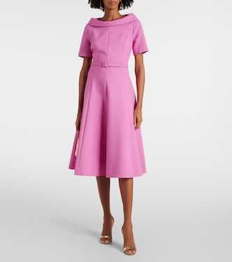 Vestido midi de mezcla de lana | Oscar de la Renta