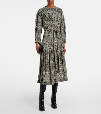 Robe midi Harlow imprimée en crêpe | Proenza Schouler