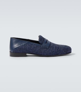 Loafers Padstow aus Raffiabast mit Leder | Manolo Blahnik