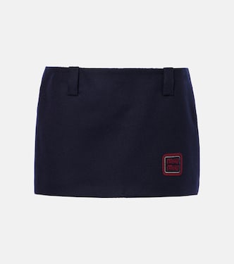 Minirock aus Velours | Miu Miu