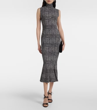 Checked midi dress | Norma Kamali