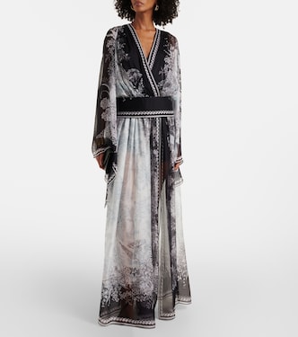 Blusa in chiffon di seta con stampa | Elie Saab
