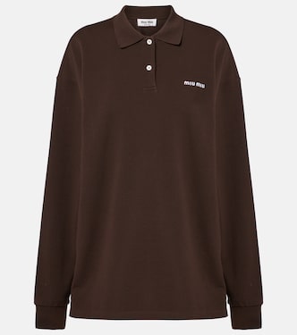 Polo in piqué di cotone | Miu Miu