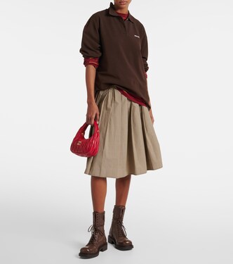 Polo in piqué di cotone | Miu Miu