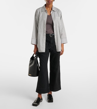 Pantaloni a gamba larga in canvas | Velvet