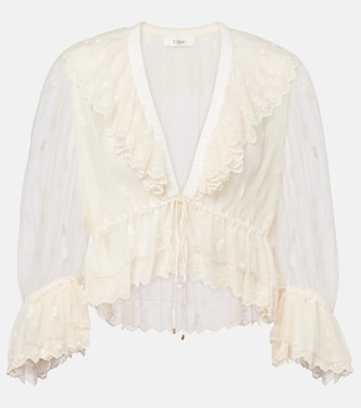 Bestickte Bluse aus Spitze | Chloé