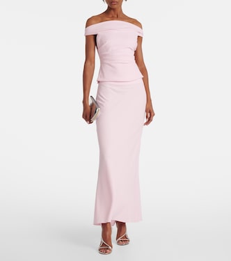 Draped off-shoulder crêpe corset | The Sei