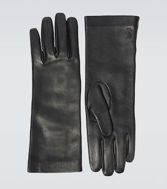Cassandre leather gloves | Saint Laurent