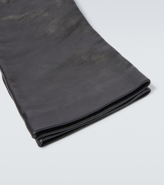Cassandre leather gloves | Saint Laurent