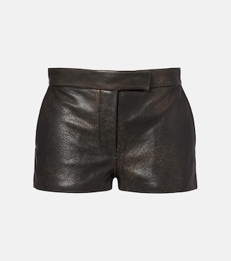 Short à taille basse en cuir  | Alex Perry