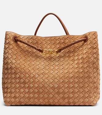 Andiamo 인트레치아토 라지 스웨이드 토트 백 | Bottega Veneta