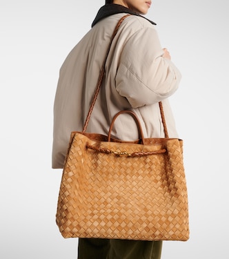 Andiamo 인트레치아토 라지 스웨이드 토트 백 | Bottega Veneta