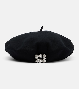 Embellished wool beret | Roger Vivier