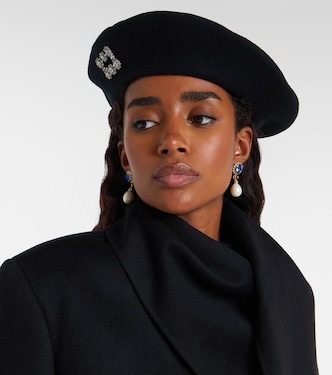 Embellished wool beret | Roger Vivier