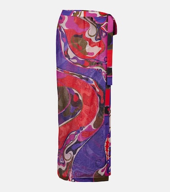Orchidee cotton wrap skirt | Pucci