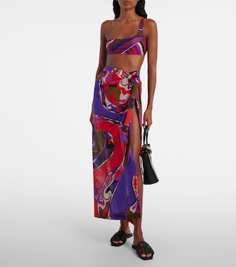 Orchidee cotton wrap skirt | Pucci