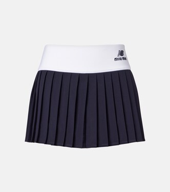x New Balance pleated jersey miniskirt | Miu Miu