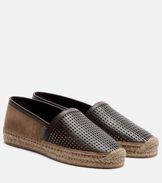 Monili leather and suede espadrilles | Brunello Cucinelli