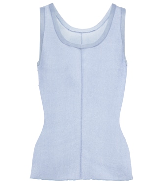 Crewneck knit tank top | Peter Do