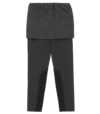 Cotton-blend jersey skirt and leggings | Brunello Cucinelli Kids