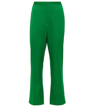 Pantaloni flared in twill di lana | Oscar de la Renta