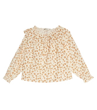 Olivia leopard-print cotton blouse | The New Society