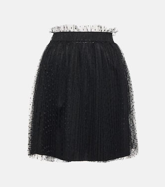 Point d'Esprit tulle miniskirt | REDValentino
