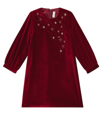 A-line embellished velvet dress | Il Gufo