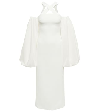 Puff sleeve maxi dress | David Koma