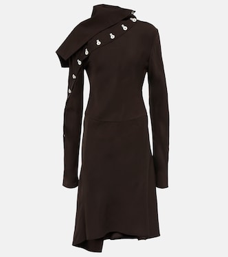 Mockneck padded taffeta mididress | Jil Sander
