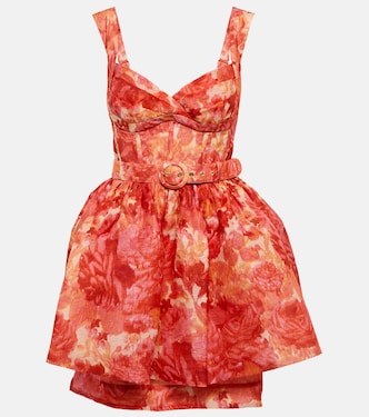 Robe High Tide en lin et soie à fleurs | Zimmermann