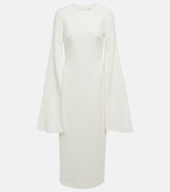 Bridal Zimara crêpe midi dress | Roksanda