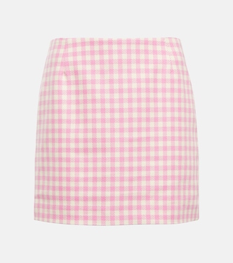 Minifalda de algodón y lana a cuadros | Ami Paris