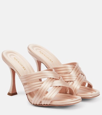 Mules Oahu 95 en satin | Aquazzura