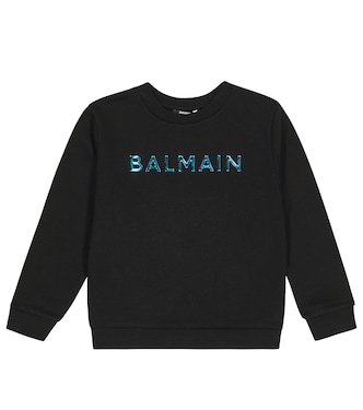 Sudadera en jersey de algodón con logo | Balmain Kids