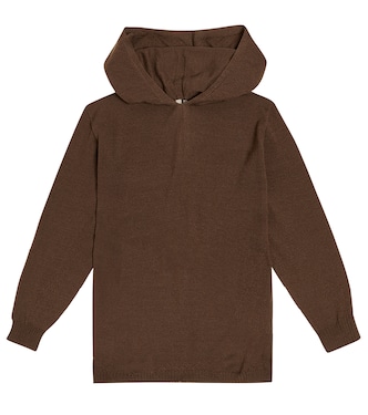 Felpa in lana vergine con cappuccio | Rick Owens Kids