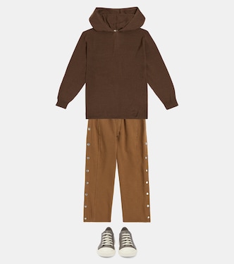 Felpa in lana vergine con cappuccio | Rick Owens Kids