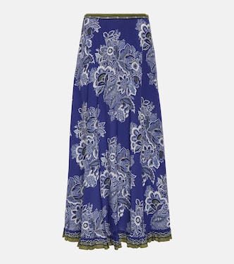 Gonna lunga in seta con stampa | Etro