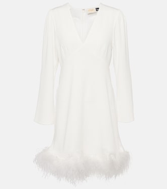 Toni Bridal feather-trimmed minidress | Rixo