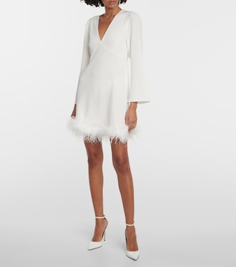 Toni Bridal feather-trimmed minidress | Rixo