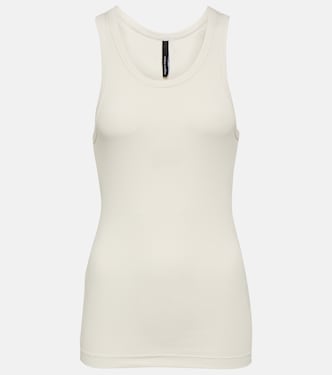 Ribbed-knit cotton-blend tank top | Entire Studios